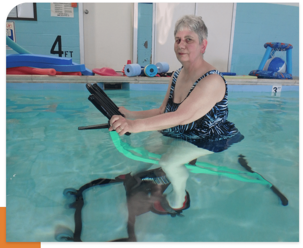 Elderly Water Aerobics Student